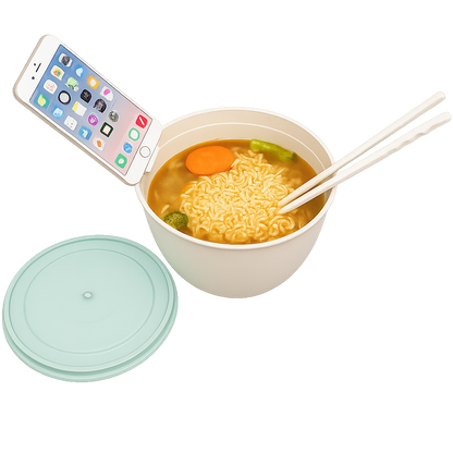 Binge Bowl™ – Phone Stand + Chopsticks Included